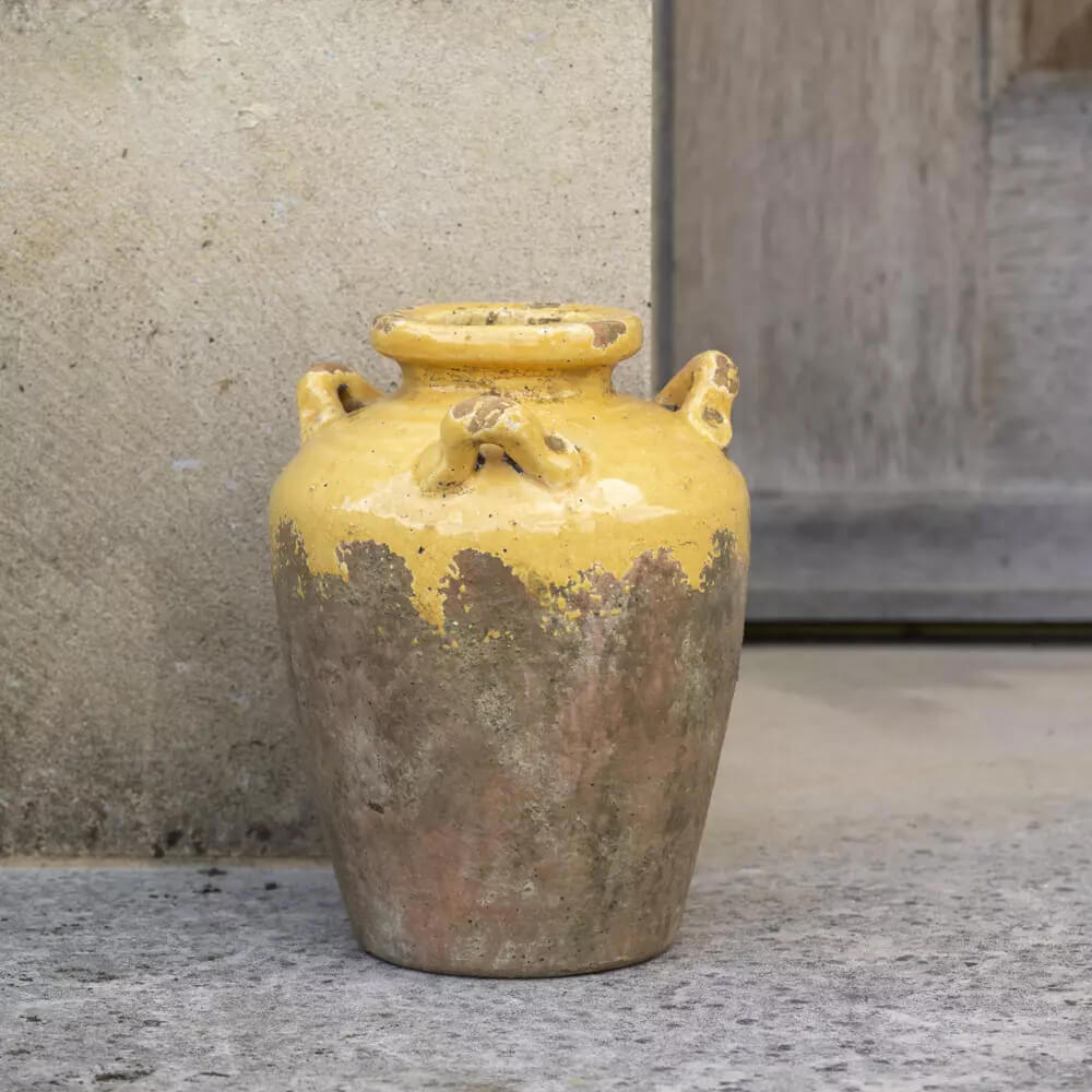 Grand Illusions Terracotta Urn Yellow